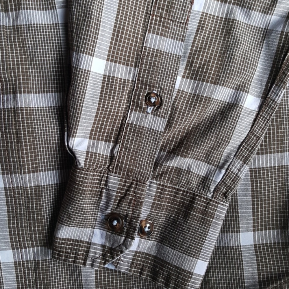 Tasso Elba men's plaid button down shirt - Picture 2 of 5